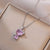 Cute Animal Titanium Steel Inlay Zircon Pendants Pendant Necklace