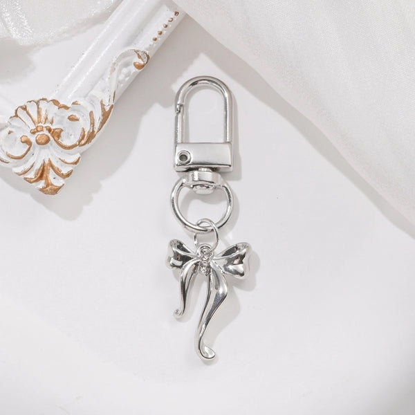 Cute Basic Classic Style Bow Knot Alloy Bag Pendant Keychain