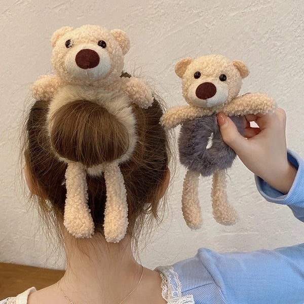 Cute Bear Cloth Hair Tie 1 Piece