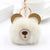 Cute Bear Plush Women's Bag Pendant Keychain