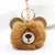 Cute Bear Plush Women's Bag Pendant Keychain