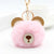 Cute Bear Plush Women's Bag Pendant Keychain