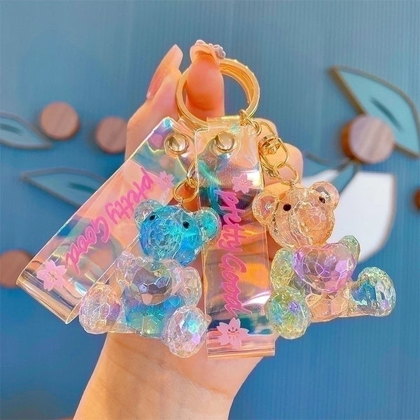 Cute Bear Resin Bag Pendant Keychain