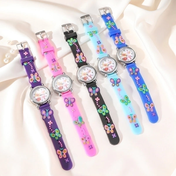 Cute Butterfly Buckle Quartz Kids Watches