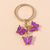 Cute Butterfly Metal Women's Bag Pendant Keychain