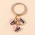 Cute Butterfly Metal Women's Bag Pendant Keychain