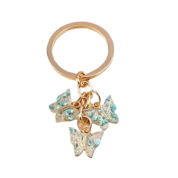 Cute Butterfly Metal Women's Bag Pendant Keychain