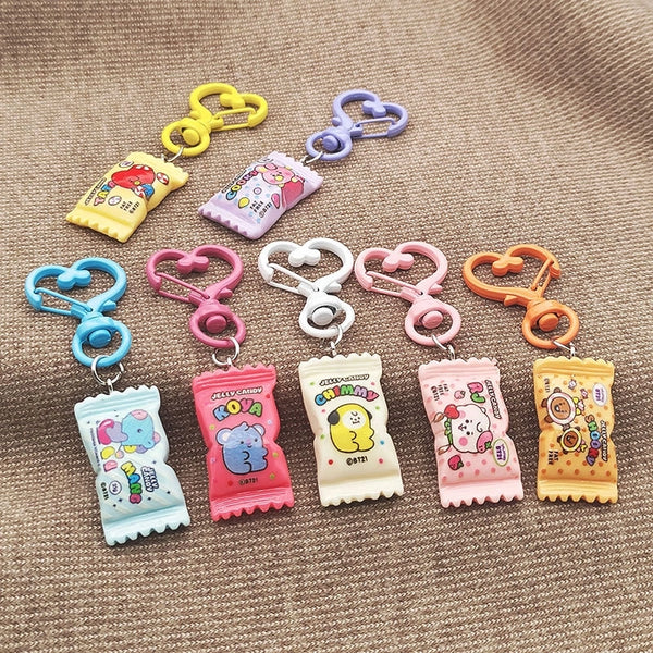 Cute Candy Resin Unisex Bag Pendant Keychain