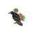 Cute Cartoon Animal Crow Alloy Rose Skull Brooch