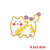 Cute Cartoon Cat Cotton Cloth Sticker