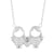 Cute Cartoon Character Stainless Steel Titanium Steel Plating Inlay Artificial Diamond 18k Gold Plated Pendant Necklace