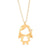 Cute Cartoon Character Stainless Steel Titanium Steel Plating Inlay Artificial Diamond 18k Gold Plated Pendant Necklace