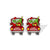 Cute Cartoon Christmas Hat Christmas Tree Arylic Epoxy Christmas Women's Earrings 1 Pair