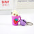 Cute Cartoon Plastic Unisex Bag Pendant Keychain