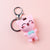 Cute Cartoon Plastic Unisex Bag Pendant Keychain