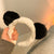 Cute Cartoon Plush Panda Ear Headband Facial Mask For Washing Autumn And Winter Wide-brimmed Hair Band Female Net Red