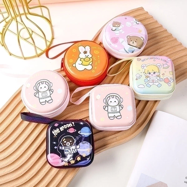 Cute Cartoon Round Zipper Coin Purse