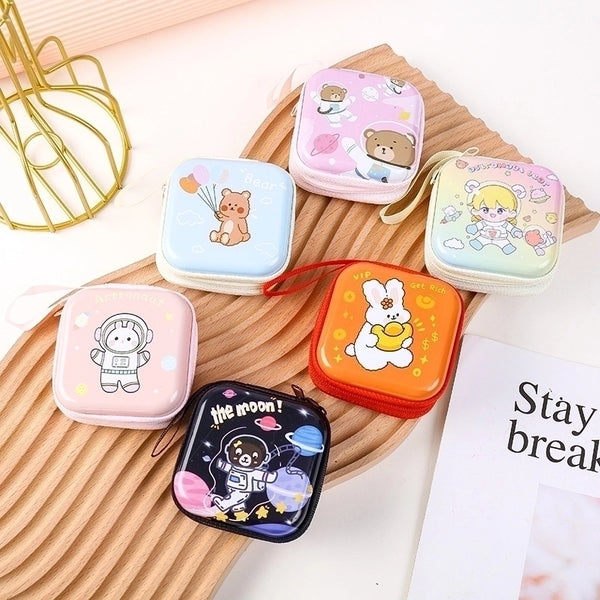 Cute Cartoon Square Zipper Coin Purse