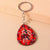 Cute Cartoon Wood Zinc Alloy Christmas Bag Pendant Keychain