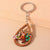 Cute Cartoon Wood Zinc Alloy Christmas Bag Pendant Keychain