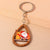 Cute Cartoon Wood Zinc Alloy Christmas Bag Pendant Keychain