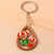 Cute Cartoon Wood Zinc Alloy Christmas Bag Pendant Keychain