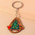 Cute Cartoon Wood Zinc Alloy Christmas Bag Pendant Keychain