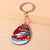 Cute Cartoon Wood Zinc Alloy Christmas Bag Pendant Keychain