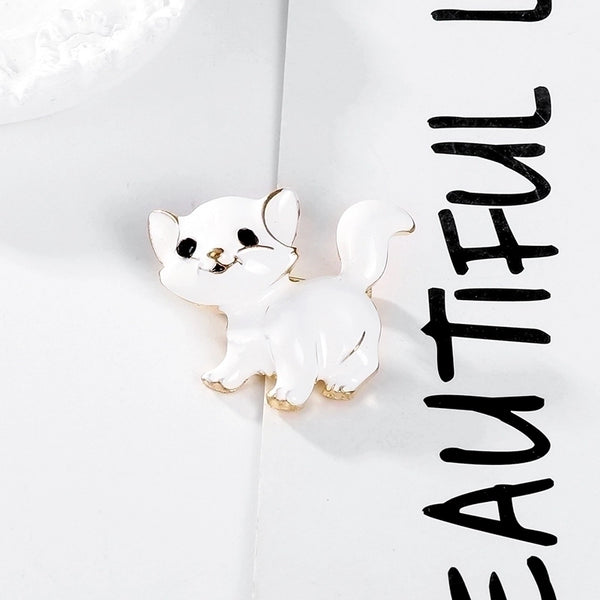 Cute Cat Alloy Unisex Brooches