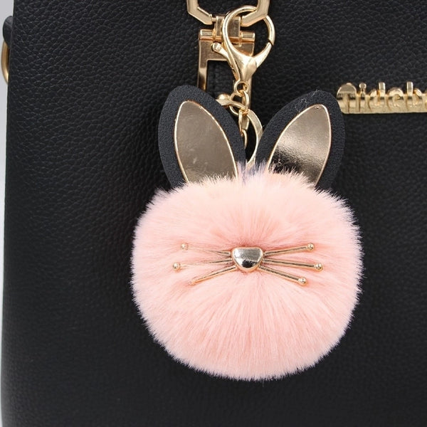 Cute Cat Imitation Wool Alloy Women's Keychain