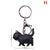 Cute Cat Metal Unisex Bag Pendant Keychain