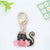 Cute Cat Metal Women's Bag Pendant Keychain