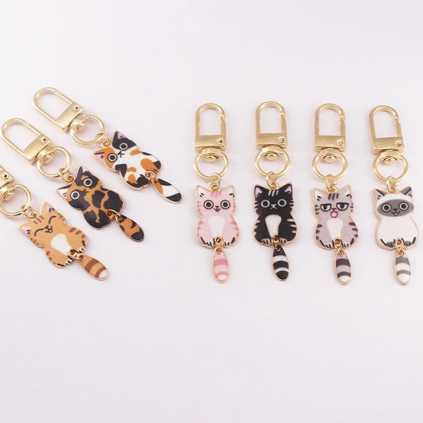 Cute Cat Zinc Alloy Unisex Keychain