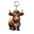 Cute Cattle Wood Unisex Keychain