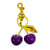 Cute Cherry Alloy Resin Plating Bag Pendant Keychain