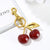 Cute Cherry Alloy Resin Plating Bag Pendant Keychain