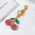 Cute Cherry Alloy Resin Plating Bag Pendant Keychain