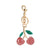 Cute Cherry Alloy Resin Plating Bag Pendant Keychain