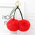 Cute Cherry Plush Women's Bag Pendant Keychain