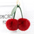 Cute Cherry Plush Women's Bag Pendant Keychain