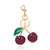 Cute Cherry Resin Women's Bag Pendant Keychain