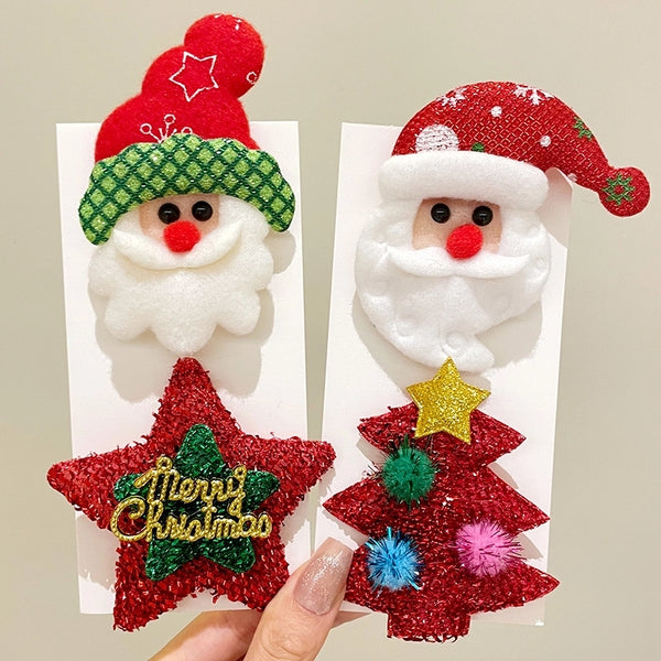 Cute Christmas Pin Christmas Tree Santa Claus Alloy Women's Brooches