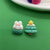 Cute Christmas Tree Santa Claus Elk Plastic Resin Women's Ear Studs 1 Pair