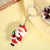 Cute Christmas Tree Santa Claus Elk Pvc Metal Christmas Women's Bag Pendant Keychain