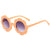 Cute Classic Style Geometric Resin Round Frame Full Frame Kids Sunglasses