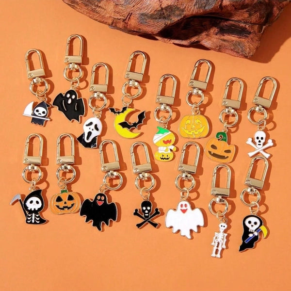 Cute Classic Style Halloween Pattern Alloy Halloween Bag Pendant Keychain