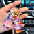 Cute Color Block Duck Pu Women's Keychain