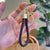 Cute Color Block Pu Leather Women's Keychain