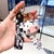 Cute Cows Silica Gel Women's Bag Pendant Keychain