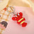 Cute Crab Lobster Pvc Metal Women's Bag Pendant Keychain